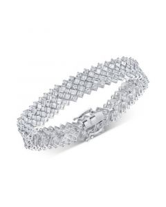 Diamond Statement Bracelet (8 ct. t.w.) in 14k White Gold