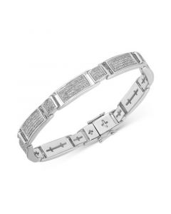 Men's Diamond Multi-Cluster Bracelet (2 ct. t.w.) in Sterling Silver