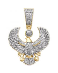 Men's Diamond Eagle Pendant (1/2 ct. t.w.) in 14k Gold-Plated Sterling Silver