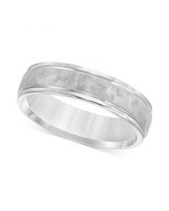 Hammered Texture Band in Sterling Silver