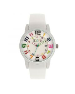 Unisex Festival White Silicone Strap Watch 41mm