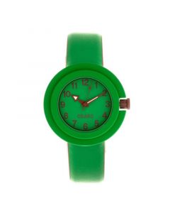 Unisex Equinox Green, Brown Leatherette Strap Watch 40mm