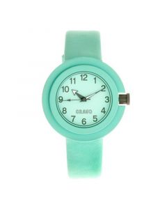 Unisex Equinox Mint Leatherette Strap Watch 40mm