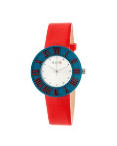 Unisex Prestige Red Polyurethane Strap Watch 37mm