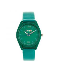 Unisex Dynamic Teal Leatherette Strap Watch 36mm