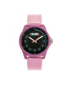 Unisex Jolt Light Pink Leatherette Strap Watch 34mm