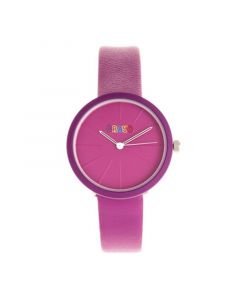 Unisex Blade Purple Leatherette Strap Watch 37mm