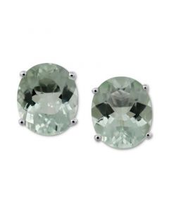 Green Quartz Stud Earrings (8 ct. t.w.) in Sterling Silver