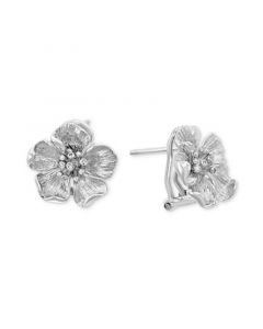 EFFY® Diamond Accent Flower Stud Earrings (1/8 ct. t.w.) in Sterling Silver