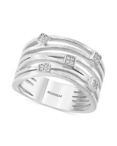 EFFY® Diamond Multi-Row Statement Ring (1/20 ct. t.w.) in Sterling Silver