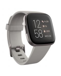 Versa 2 Mist Gray Elastomer Strap Touchscreen Smart Watch, 39mm