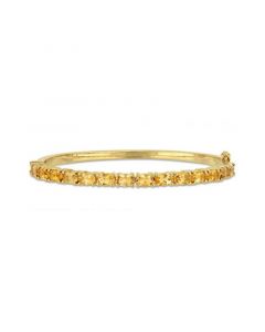 Oval-Cut Citrine (6-3/4 ct. t.w) Bangle in 18k Yellow Gold Over Sterling Silver