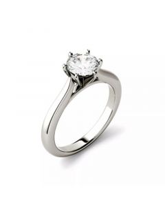 Moissanite Solitaire Engagement Ring 1 ct. t.w. Diamond Equivalent in 14k White Gold or 14k Yellow Gold