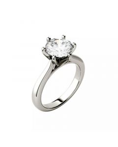 Moissanite Solitaire Engagement Ring 1-9/10 ct. t.w. Diamond Equivalent in 14k White, Yellow or Rose Gold