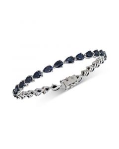 Black Sapphire Tennis Bracelet (13 ct. t.w.) in Sterling Silver