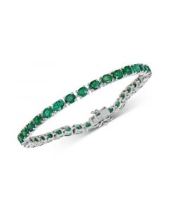 Emerald Tennis Bracelet (17 ct. t.w.) in Sterling Silver(Also Available in Sapphire)