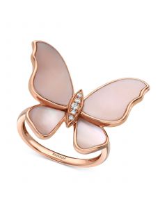 EFFY® Mother-of-Pearl & Diamond Accent Butterfly Ring in 14k Rose Gold