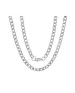 Men's Stainless Steel Accented 6mm Cuban Chain 24" Necklaces