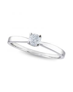 Diamond 1/4 ct. t.w. Solitaire Engagement Ring in 14k White or Yellow Gold