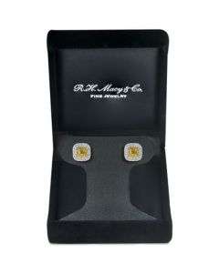 EFFY® HEMATIAN Diamond Halo Stud Earrings (1-1/5 ct. t.w.) in 18k Gold & White Gold