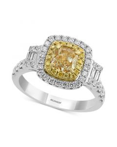 EFFY® HEMATIAN Diamond Halo Ring (1-5/8 ct. t.w.) in 18k Gold & White Gold