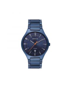 Men's Blue Titanium Bracelet Watch 39mm