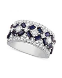 Sapphire (2 ct. t.w.) & Diamond (1 ct. t.w.) Band in 14k White Gold