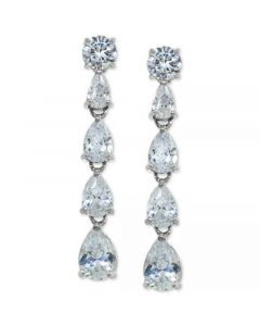 Cubic Zirconia Drop Earrings in Sterling Silver, Created for Macy's