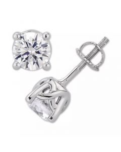 GIA Certified Diamond Stud Earrings (1-1/2 ct. t.w.) Stud Earrings in 14k White or Yellow Gold