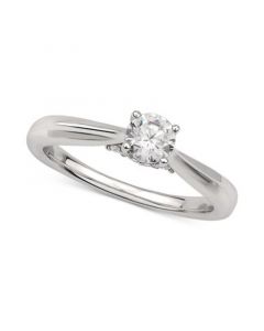 GIA Certified Diamond Solitaire Engagement Ring (1/2 ct. t.w.) in 14k White Gold