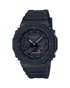 Men's Analog-Digital Black Resin Strap Watch 45.4mm