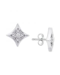 Diamond Star Stud Earrings (1/10 ct. t.w.) in Sterling Silver