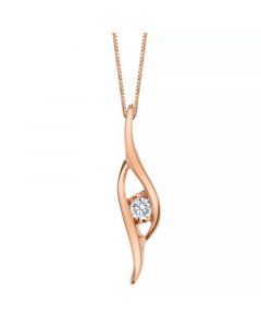 Diamond (1/8 ct. t.w.) Pendant in 14k White, Yellow or Rose Gold