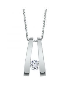 Diamond (1/5 ct. t.w.) Twizzler Pendant in 14k White Gold or Yellow Gold