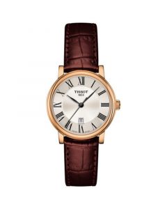 Women's Swiss Carson Premium Brown Leather Strap Watch 30mm