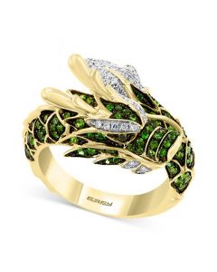 EFFY® Tsavorite (3/4 ct. t.w.) & Diamond (1/5 ct. t.w.) Dragon Statement Ring in 14k Gold