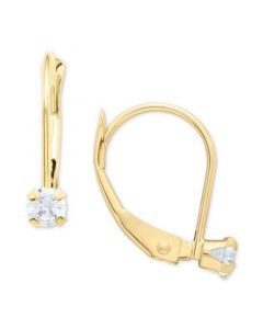 Child's Cubic Zirconia Hoop Earrings in 14k Gold