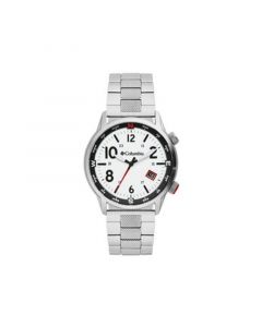 Men's Outbacker Silver-Tone Stainless Steel Bracelet Watch 42mm