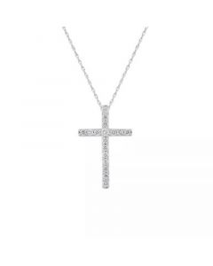 241 WEAR IT BOTH WAYS Diamond Cross Pendant Necklace (1/2 ct. t.w.) in 14k White Or Yellow Gold