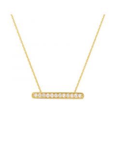 241 WEAR IT BOTH WAYS Diamond Bar Pendant Necklace (1/3 ct. t.w.) in 14k White or Yellow Gold