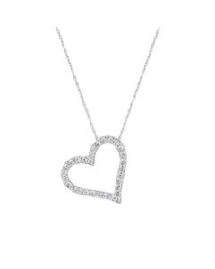 241 WEAR IT BOTH WAYS Diamond Heart Pendant Necklace (1/2 ct. t.w.) in 14k White, Yellow or Rose Gold