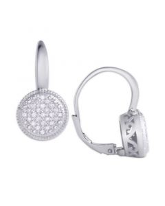 Diamond 1/5 ct. t.w. Round Leverback Earrings in Sterling Silver