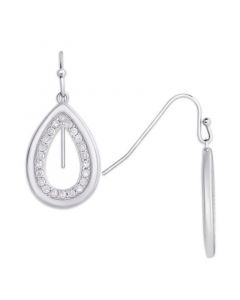 Diamond 5/8 ct. t.w. Teardrop Hanging Earrings in Sterling Silver