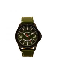 Men's Watch, 48MM Black Ridged Case with Green Zoned Dial, Outer Zone is Milled with White Index Markers, Outer Ring Has is Marked with White, Analog Watch with Red Second Hand and Crescent