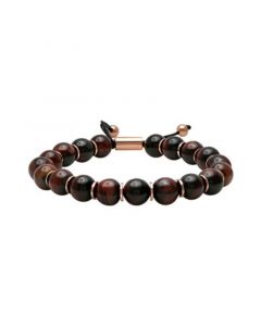 Men's Red Tiger's Eye Bead Bolo Bracelet