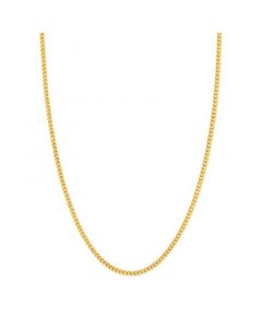 14K Yellow Gold Diamond Cut 1.85 mm Franco  22" Chain