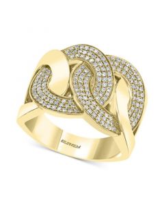 EFFY® Diamond Interlocking Chain Link Statement Ring (1/2 ct. t.w.) in 14k Gold