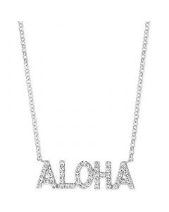 EFFY® Diamond Aloha 18" Pendant Necklace (1/4 ct. t.w.) in 14k White Gold