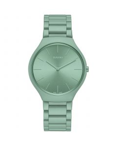 Unisex Swiss True Thinline Les Couleurs Le Corbusier Green High-Tech Ceramic Bracelet Watch 39mm