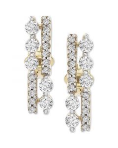 Diamond Bar Stud Earrings (1/3 ct. t.w.) in 14k Gold, Created for Macy's